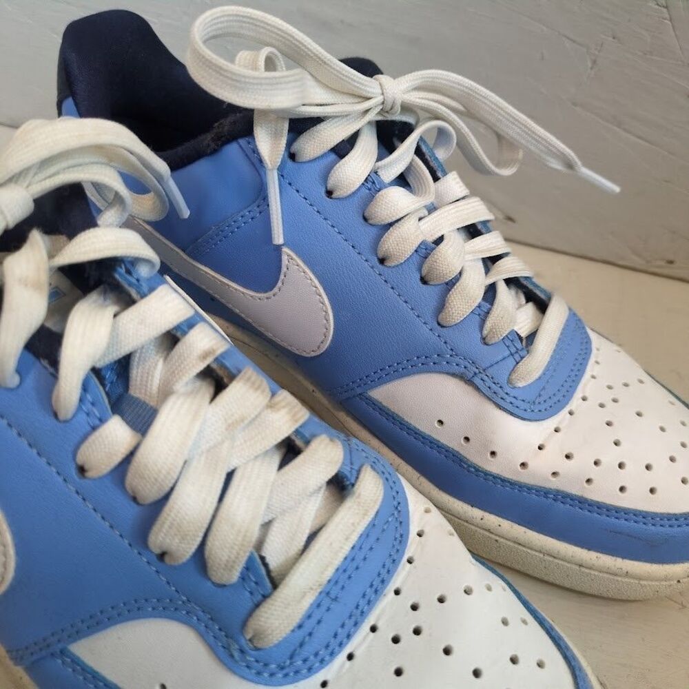 Nike Court Vision Low Next Nature Valor Blue/White Size 6.5 Shoes FJ2767-400 - Picture 3 of 11